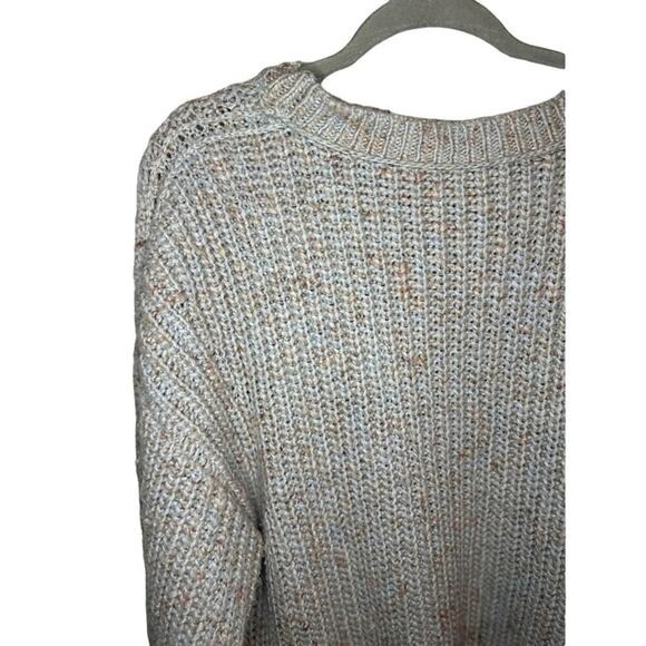 Point Sur Women’s Medium Long Sleeve Light Blue and Pink Wool Crew Neck Sweater - Picture 5 of 14